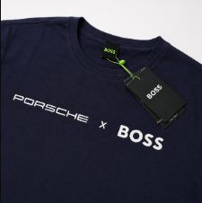 Playera Calidad Turca Porsche x BOSS Azul Marino