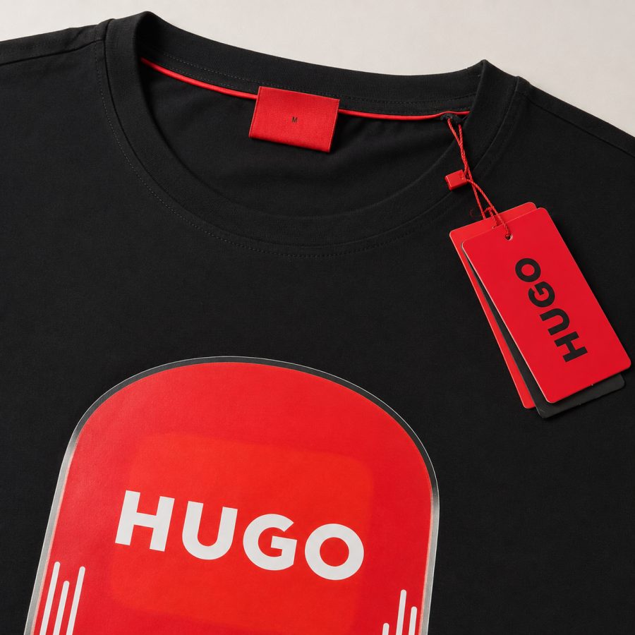 Playera Calidad Turca HUGO Negra (sombrero)