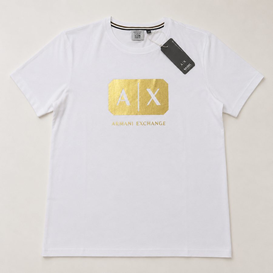 Playera Calidad Turca Armani Exchange Blanca (A|X dorado)