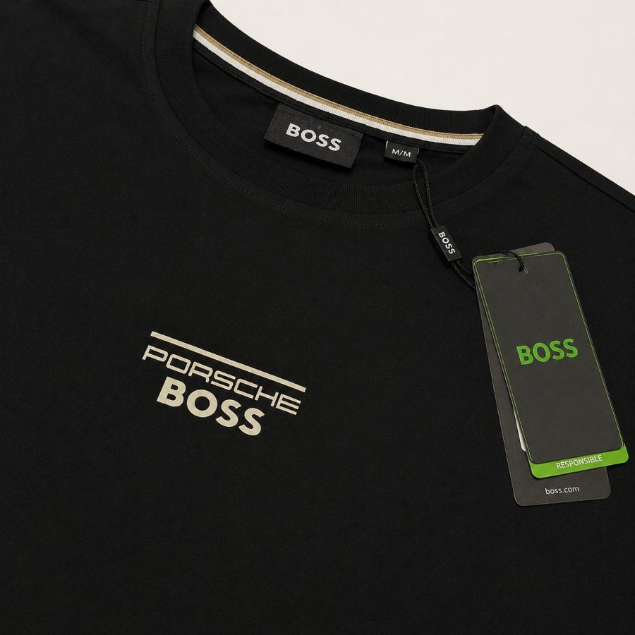 Playera Calidad Turca Porsche x BOSS Negra (tag verde)