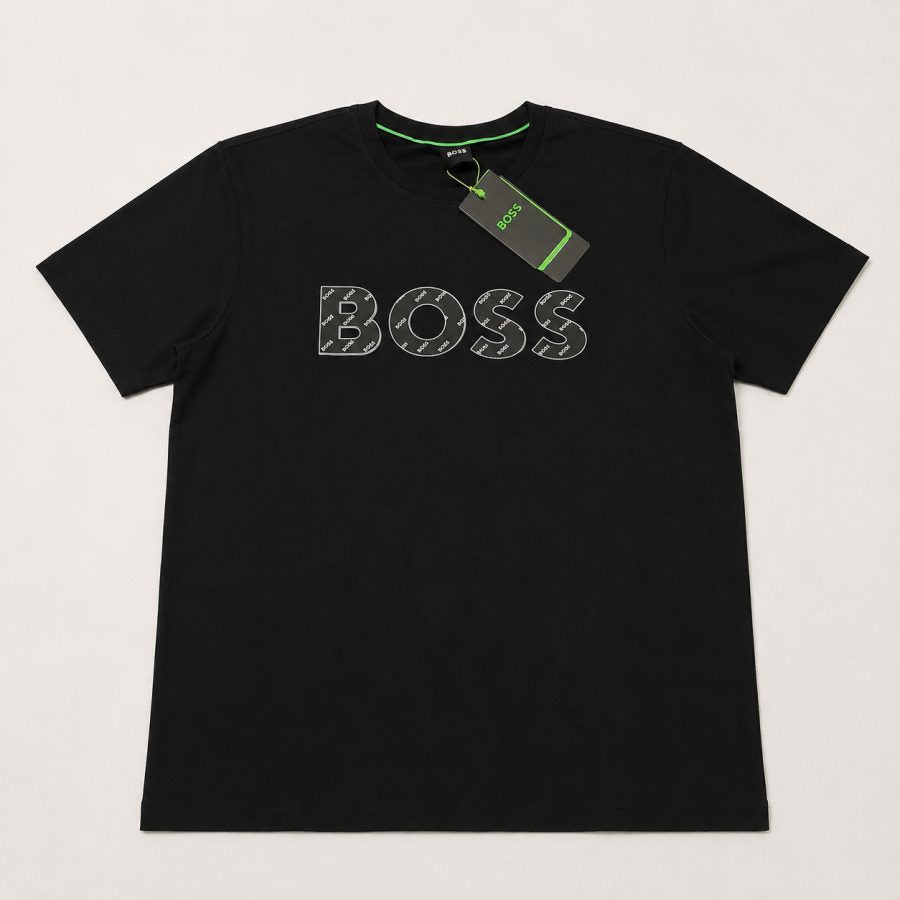 Playera Calidad Turca BOSS Negra (letras con patrón)