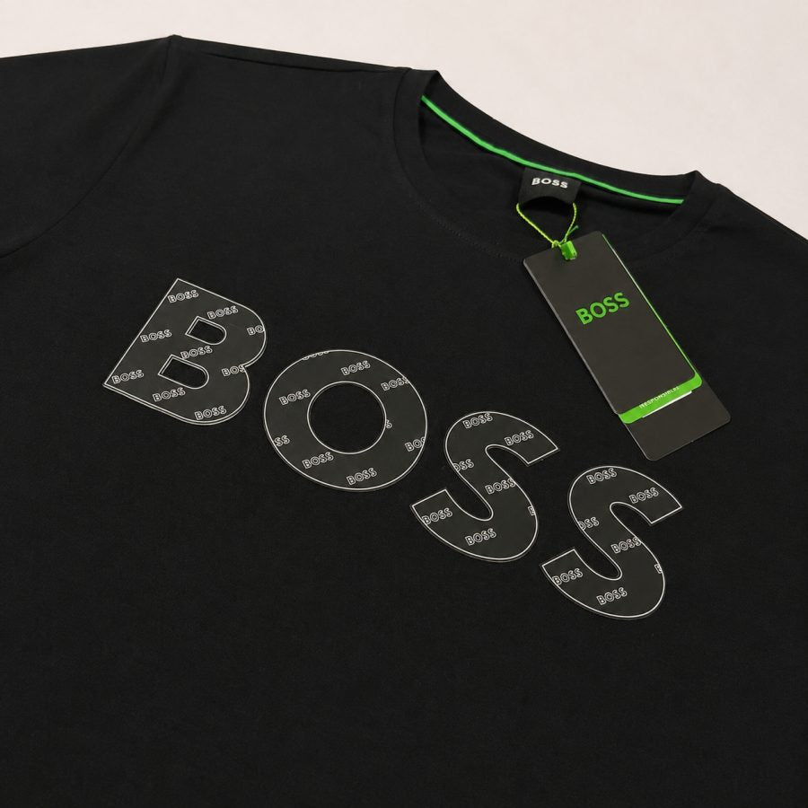 Playera Calidad Turca BOSS Negra (letras con patrón)