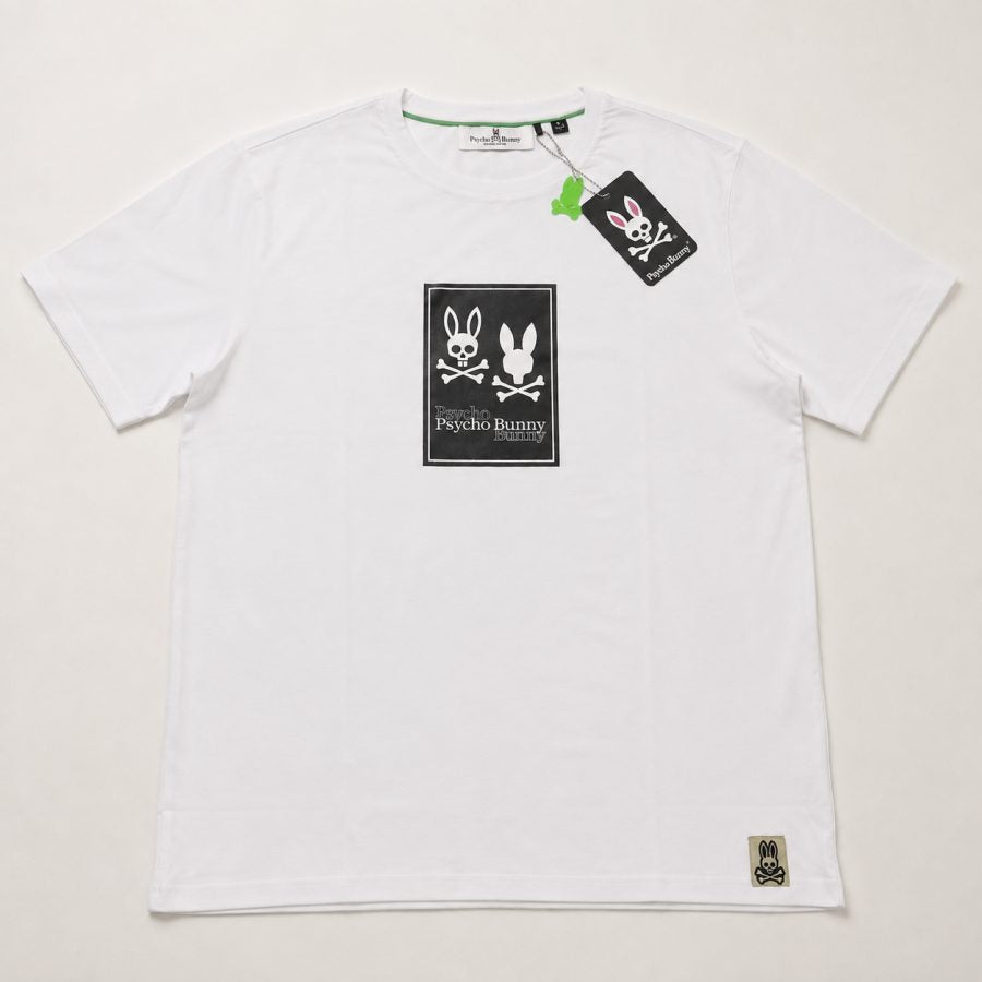 Playera Calidad Turca Psycho Bunny Blanca (conejo negro)