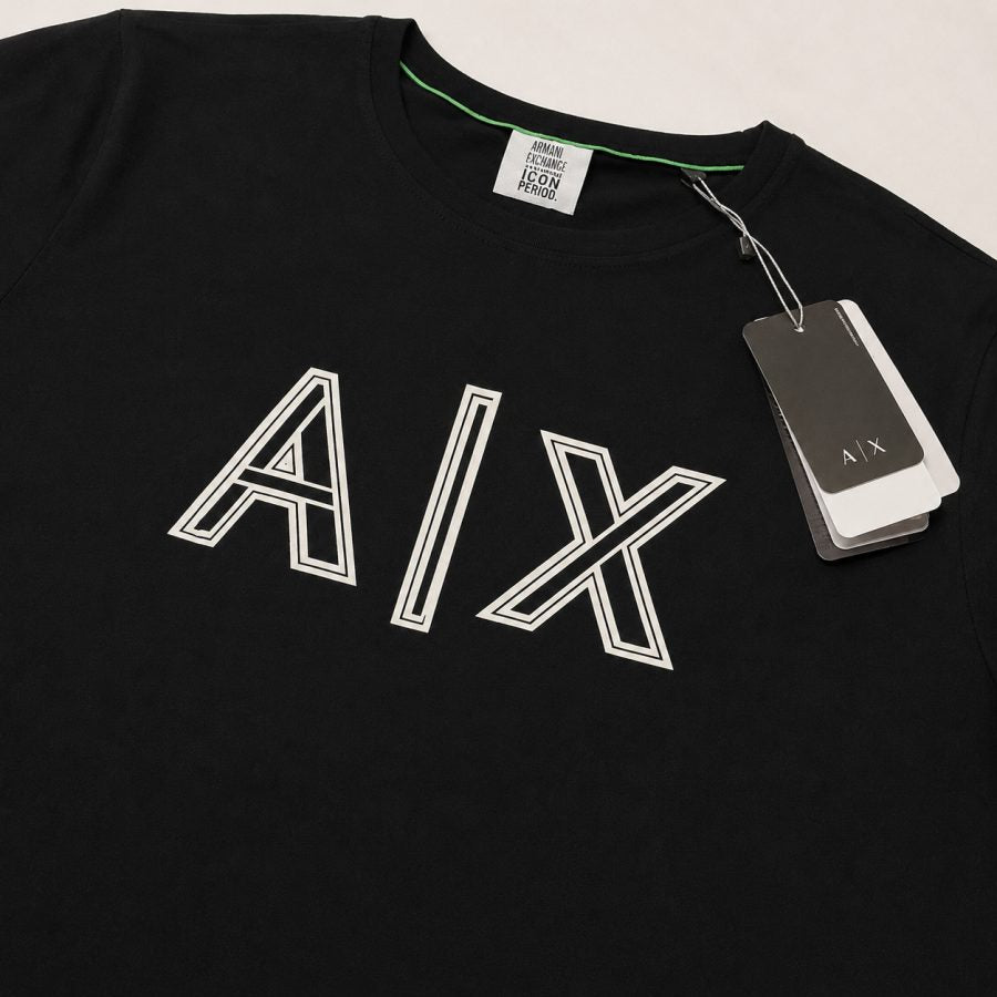 Playera Calidad Turca Armani Exchange Negra (A|X contorno blanco)