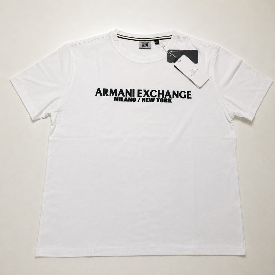 Playera Calidad Turca Armani Exchange Blanca (Milano/New York)