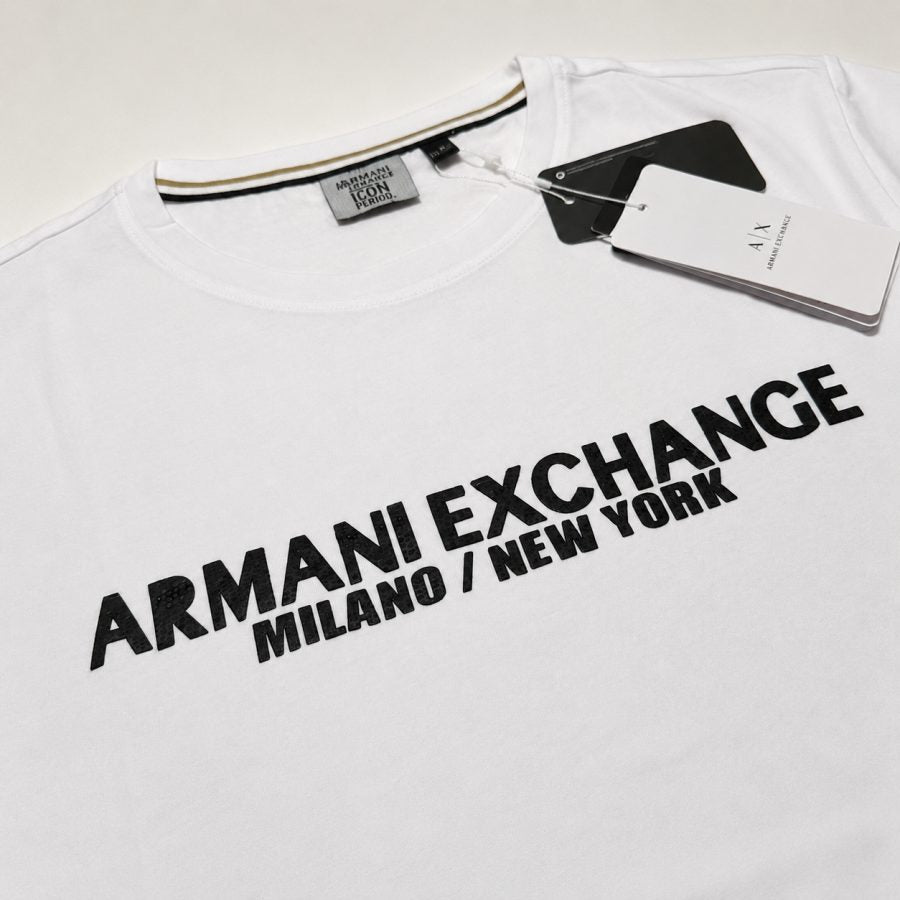 Playera Calidad Turca Armani Exchange Blanca (Milano/New York)