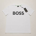 Playera Calidad Turca BOSS Blanca (letras doradas texturizadas)