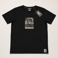 Playera Calidad Turca Psycho Bunny Negra (geométrico plateado)