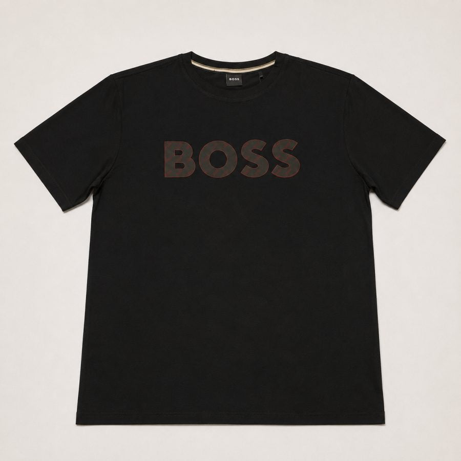 Playera Calidad Turca BOSS Negra (letras tono sobre tono)