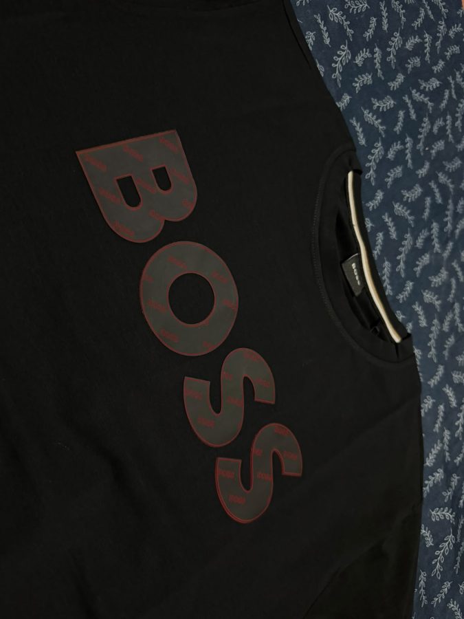 Playera Calidad Turca BOSS Negra (letras tono sobre tono)