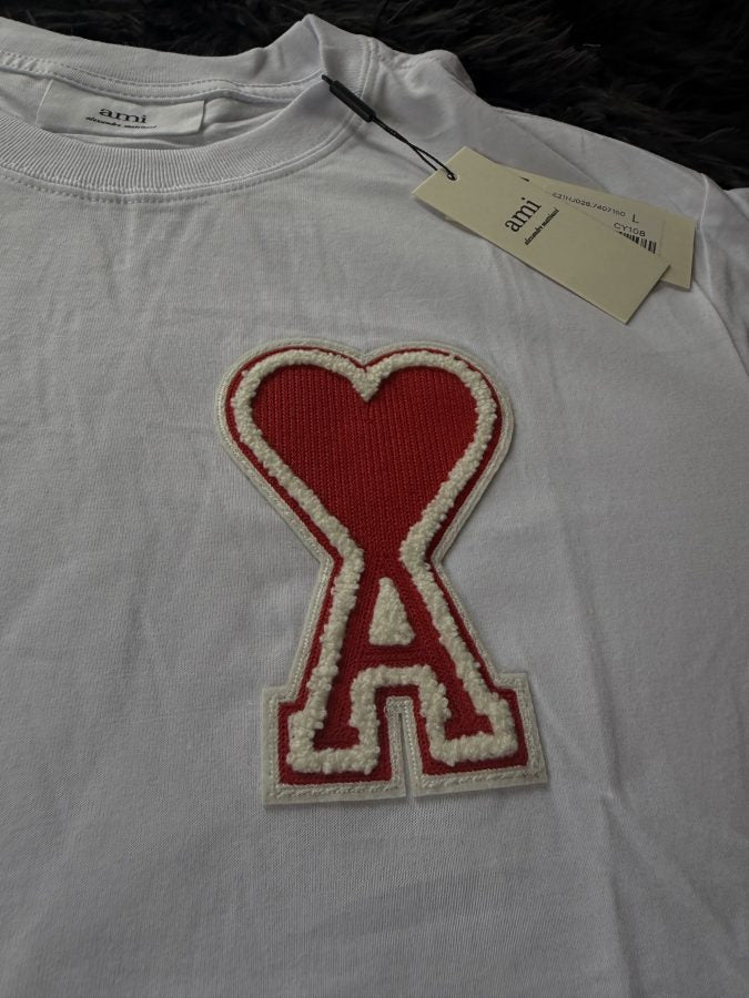 Playera Calidad G5 Ami Paris Blanca