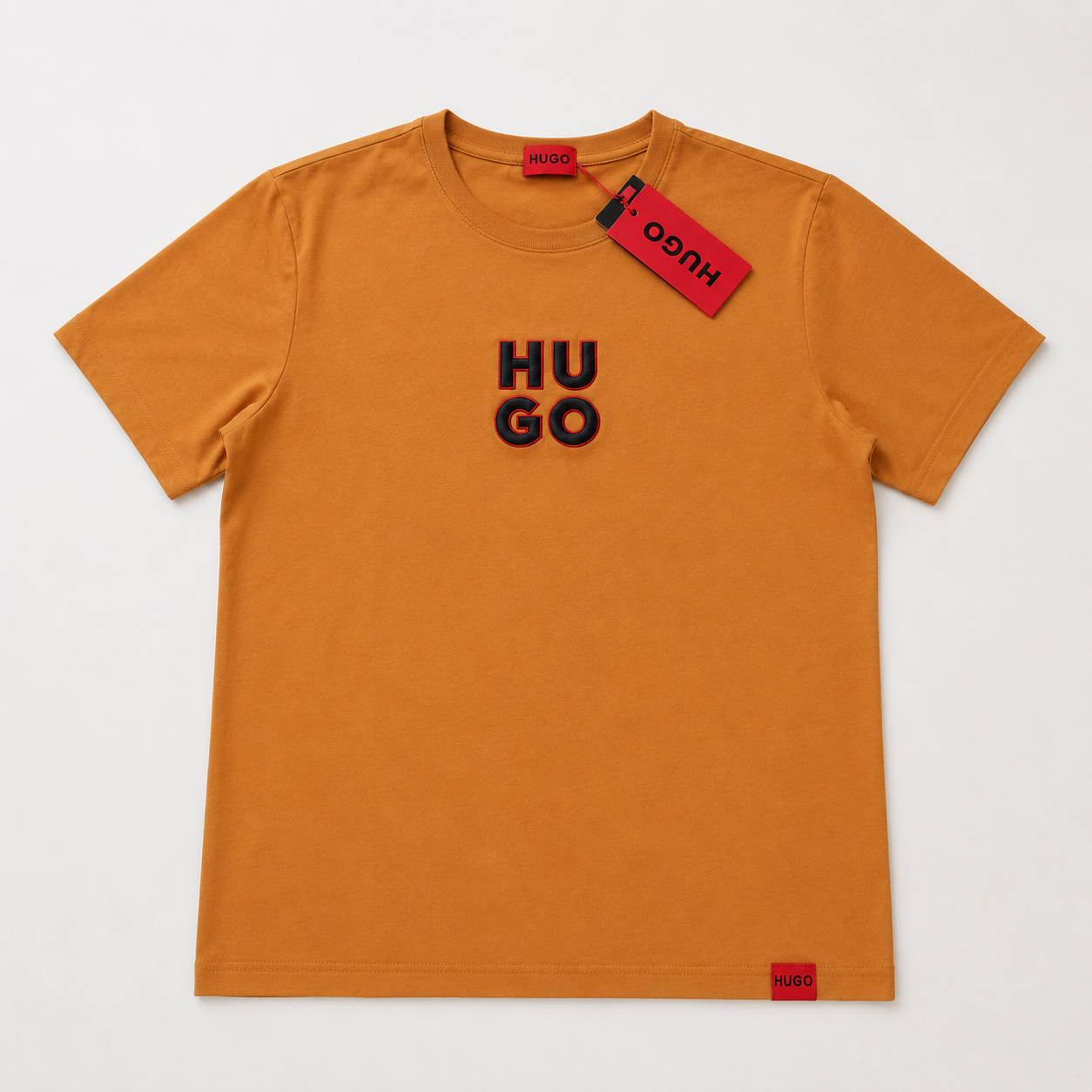 Playera Calidad Turca HUGO Mostaza
