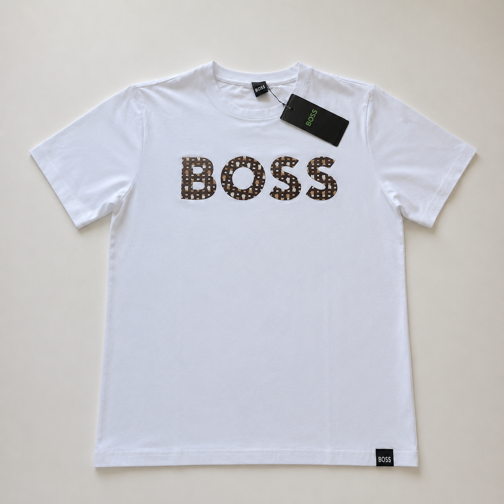 Playera Calidad Turca BOSS Blanca