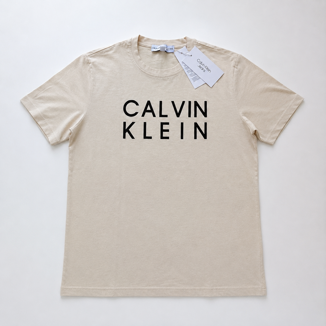Playera Calidad Turca Calvin Klein Beige